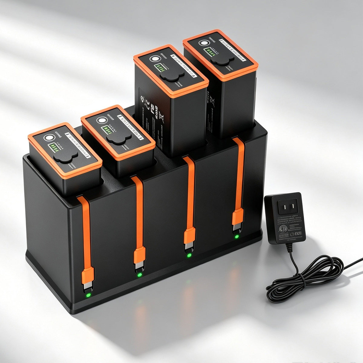 4-Pack 6700mAh Trail Camera Battery & USB Charger for Moultrie Edge 2 Pro