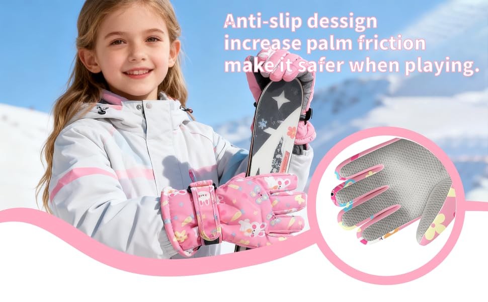 Kids Winter Snow Ski Gloves Waterproof Insulated Outdoor Snowboarding
