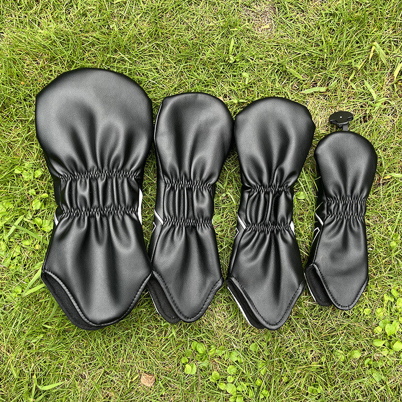 USA Pattern Golf Head Covers Set for Fairway Wood and Hybrid Clubs - Durable PU Leather