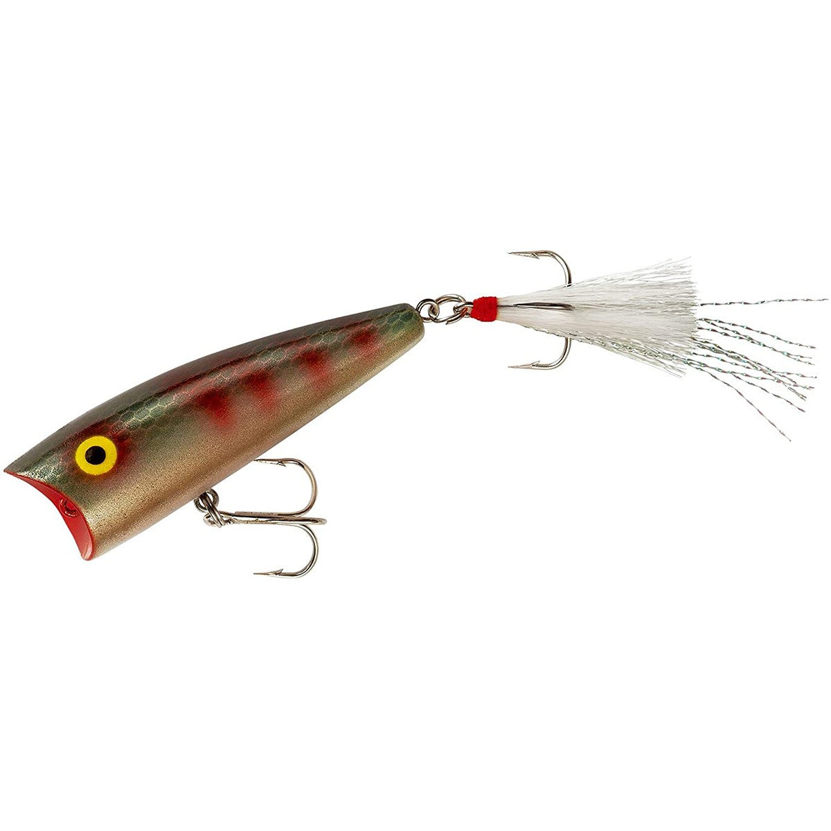 Rebel Pro Pop-R Plus 1/4 oz Green Perch Fishing Lure - Topwater Bait