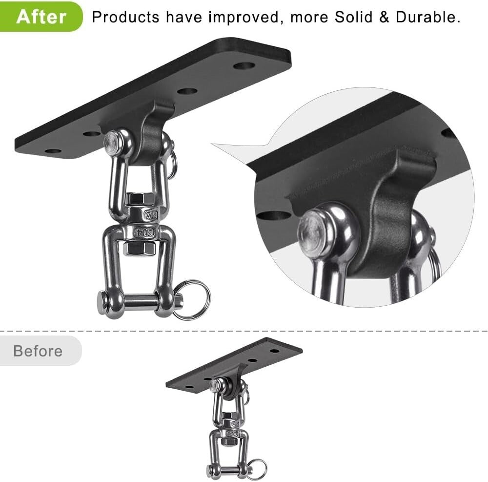 Heavy-Duty Boxing Bag Hanger with 360° Rotation Support for Wooden Beams