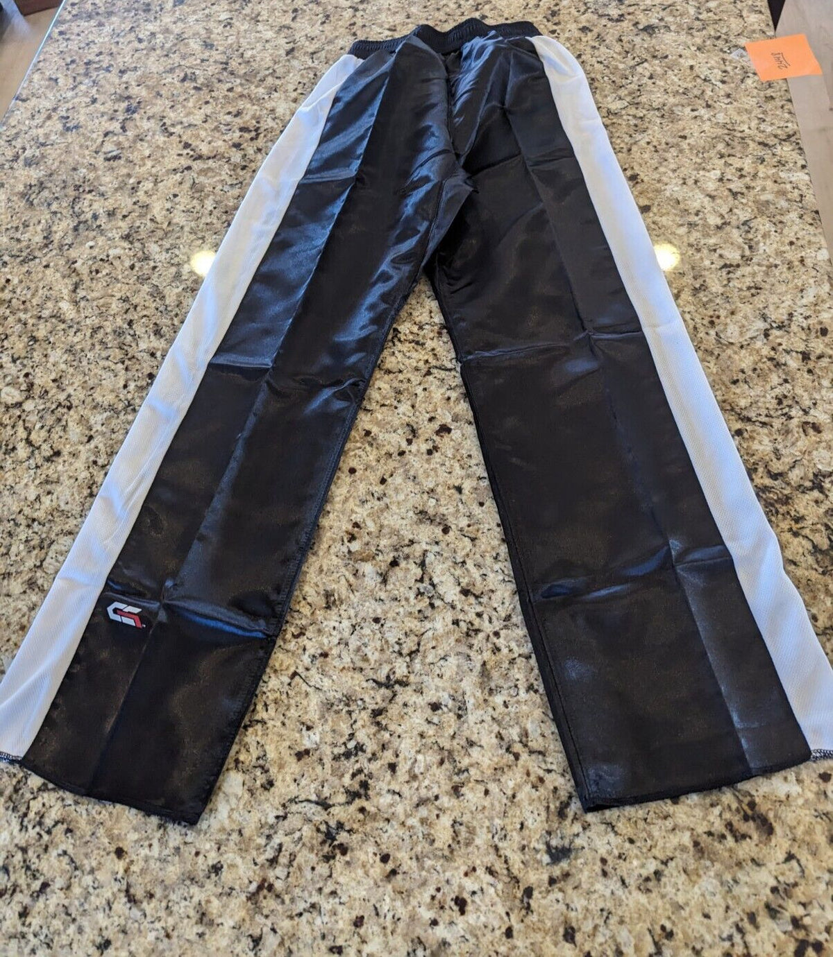 Martial Arts Karate Uniform Pants Youth Large Black White Unisex Lightweight