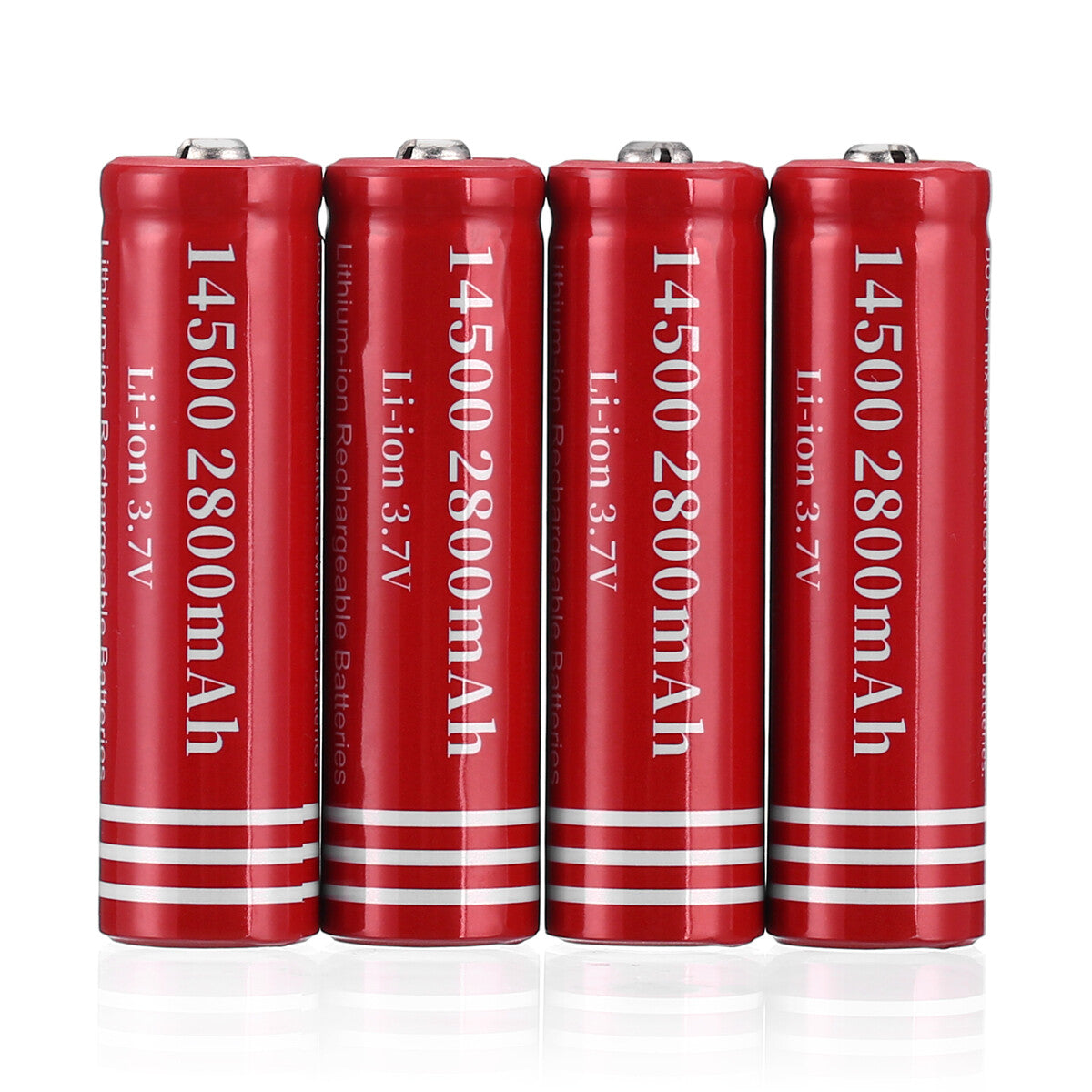 Rechargeable Lithium Battery Set 3.7V 2800mAh for Flashlights & Devices