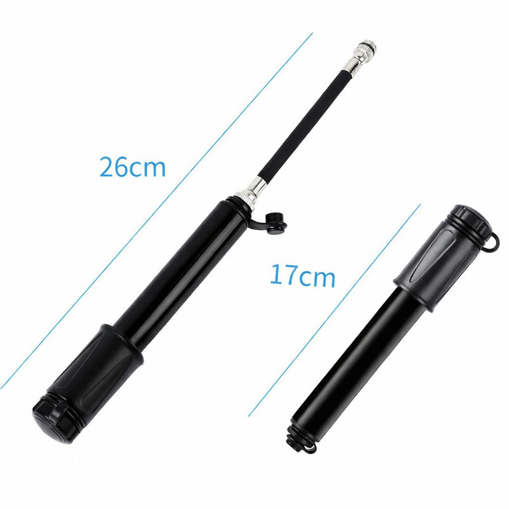 Mini Bike Pump Portable Bicycle Tire Inflator, Schrader & Presta Valve Compatible