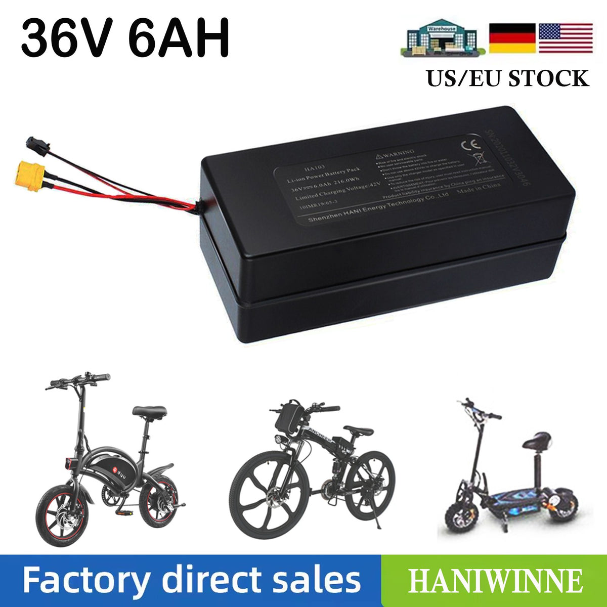 36V 6Ah Electric Bike Battery for Jetson Bolt Pro – Replacement Li-ion 350W
