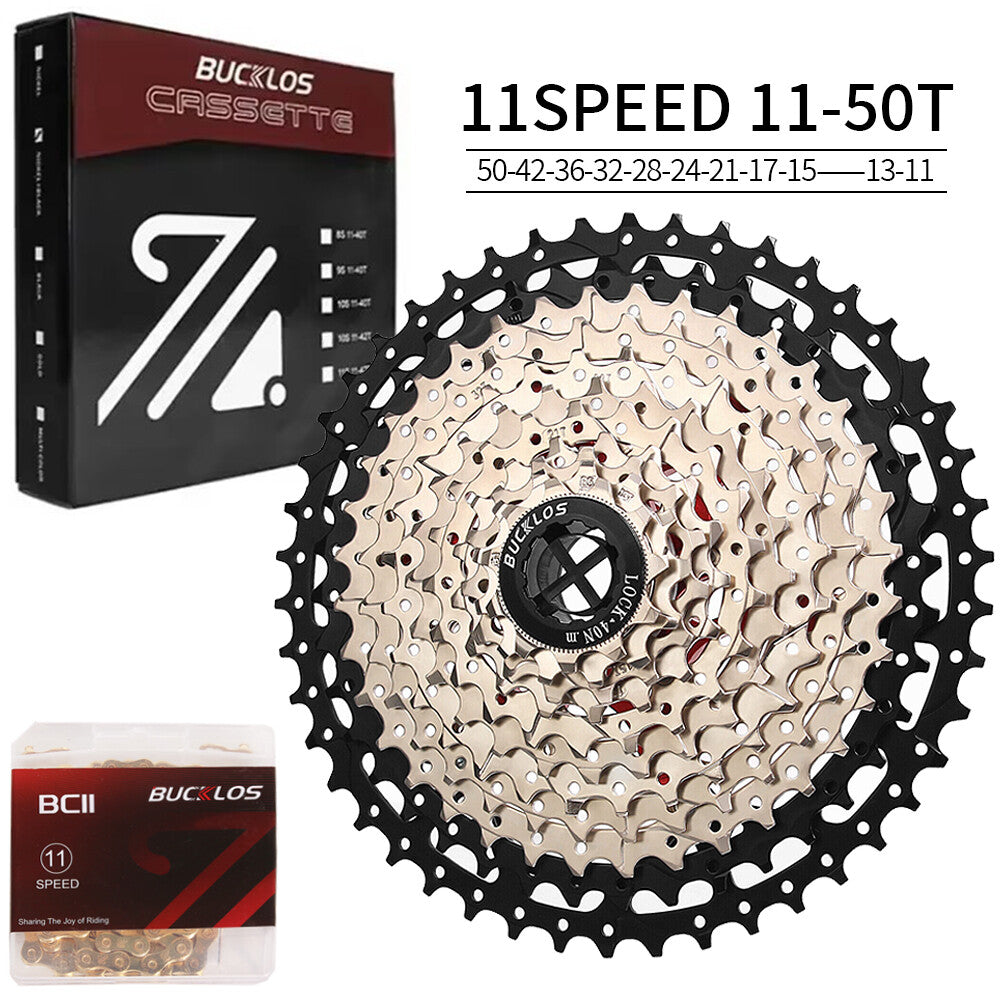 Bike Cassette and Chain Set for Shimano SRAM 8-12 Speed, 11-52T