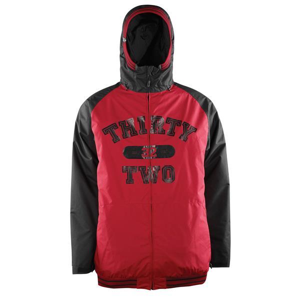 Men's Snow Jacket with Ski Theme - Black Large Winter Outerwear