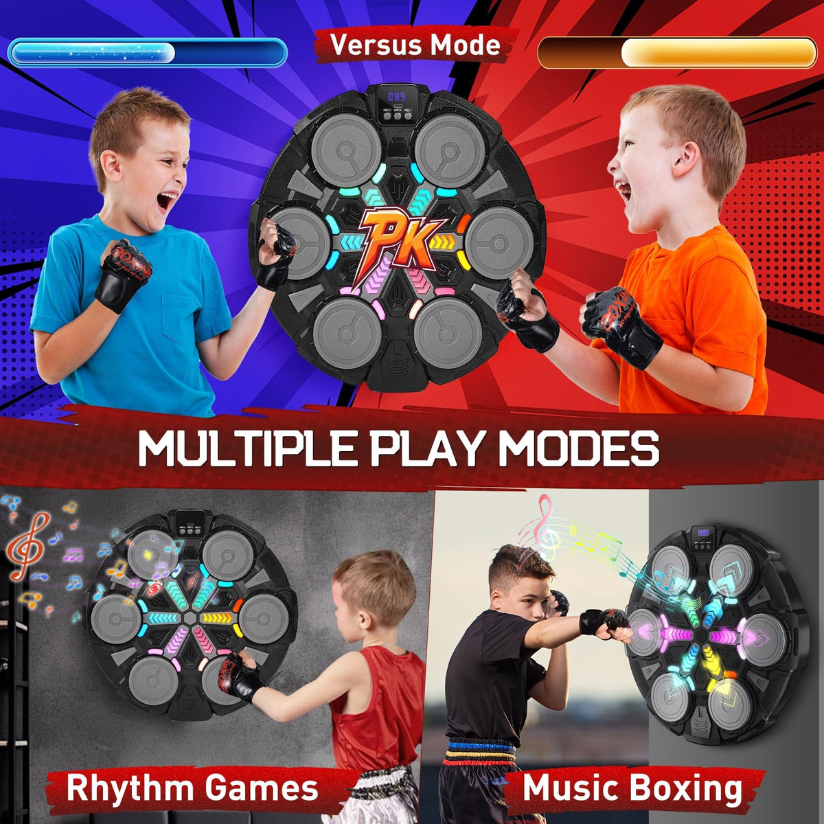 Bluetooth Music Boxing Machine for Kids & Adults - Home Fitness Equipment