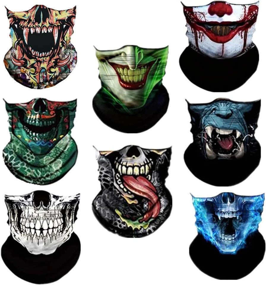 UV Sun Protection Face Mask - 8 Pack, Breathable & Lightweight
