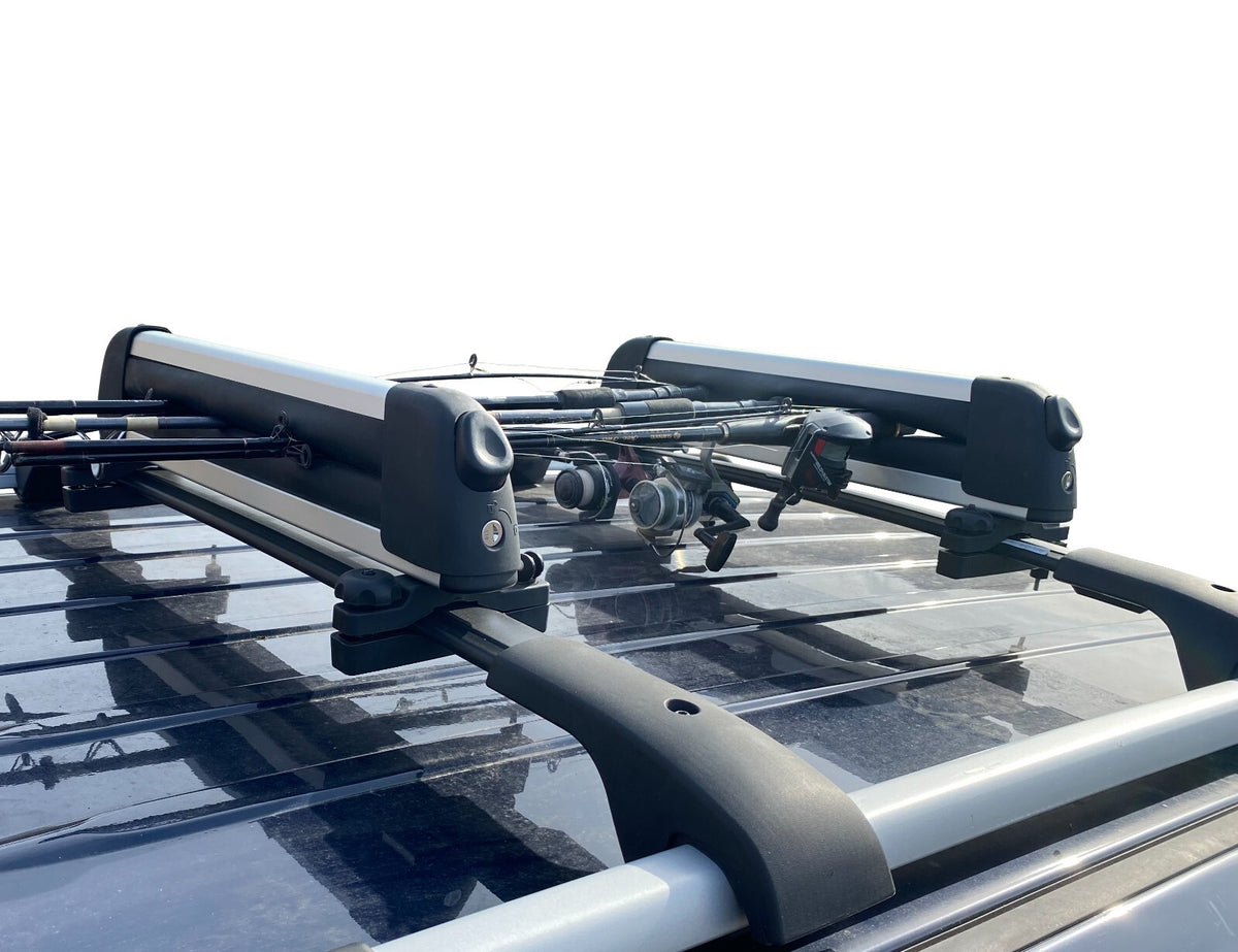 Ski & Snowboard Roof Rack Carrier Fits Most Cross Bars - Holds 6 Skis or 4 Snowboards
