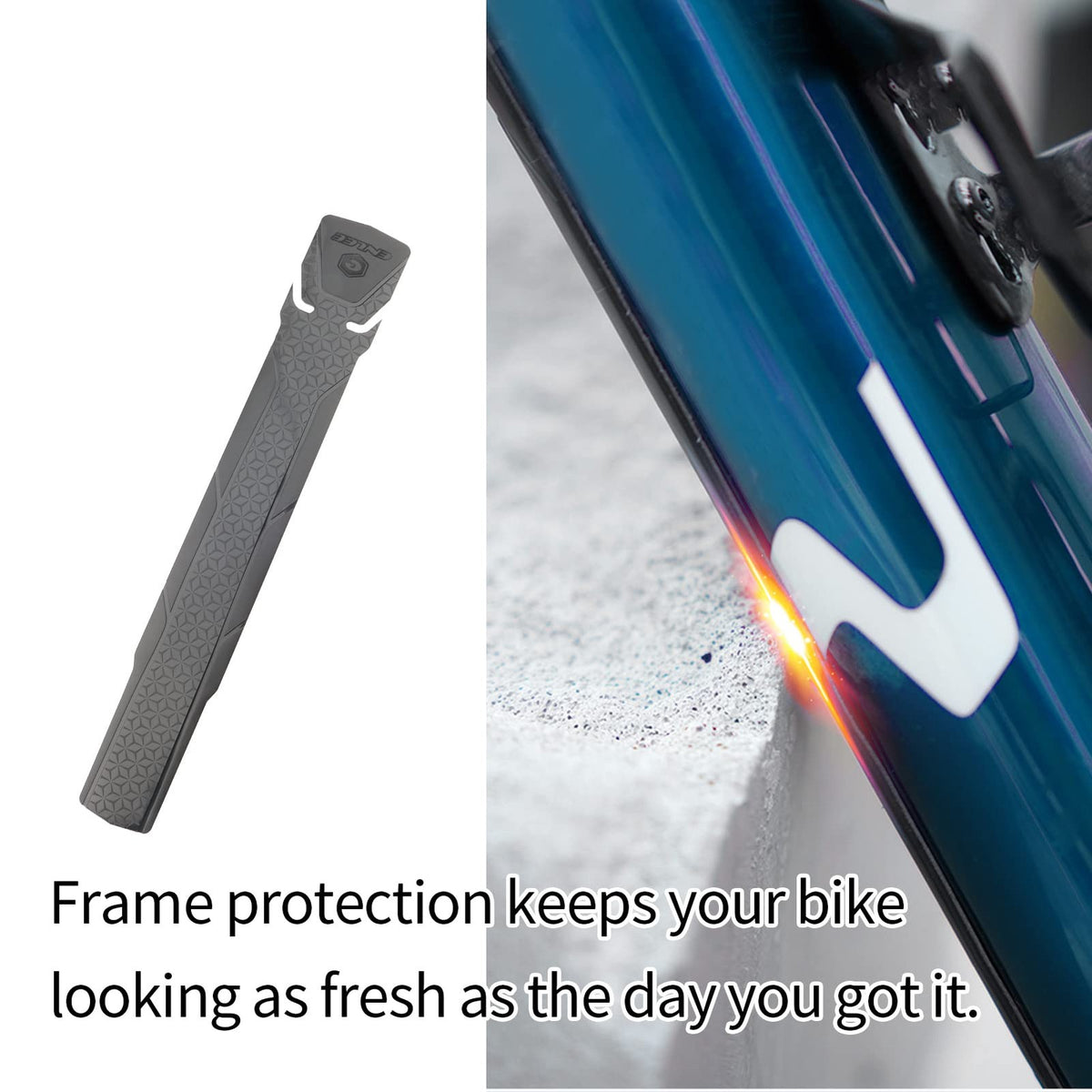 Mountain Bike Frame Protector Tape - Durable Scratch-Resistant Downtube Guard