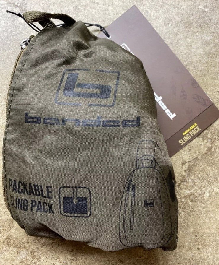 Packable Camo Sling Backpack for Hunting Mossy Oak Bottomland Nano