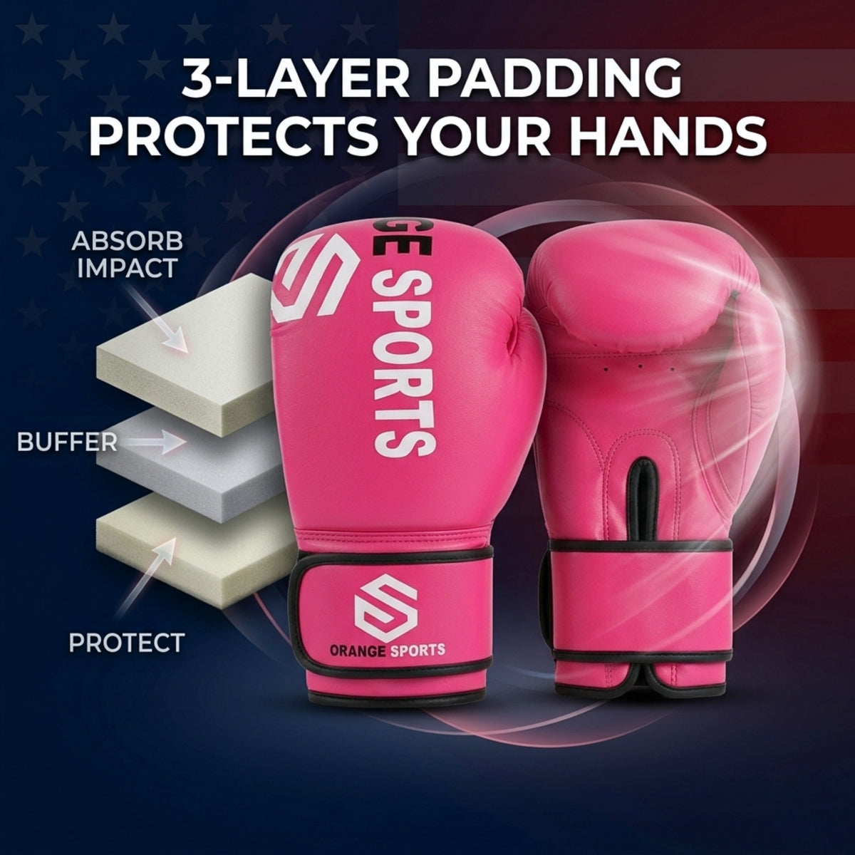 Pink Boxing Gloves for Training Muay Thai Kickboxing Synthetic Leather