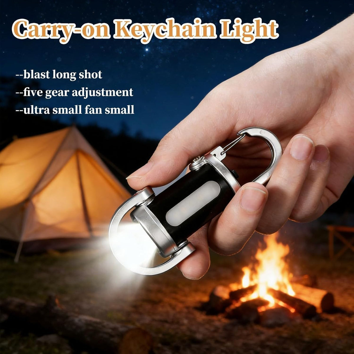 Rechargeable LED Keychain Flashlight 4 Pack - Super Bright Compact Portable