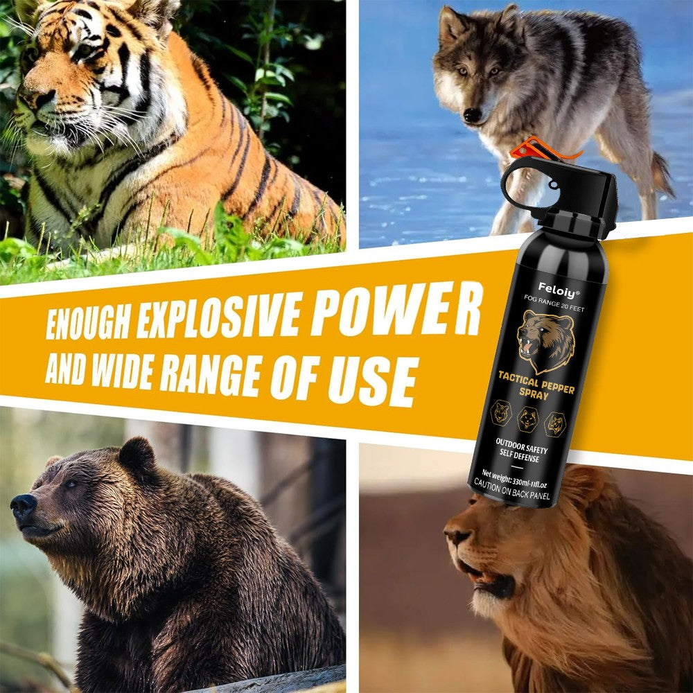 20 Feet Bear Deterrent Spray 11 Oz Camping Hiking Self Defense Pepper Gel