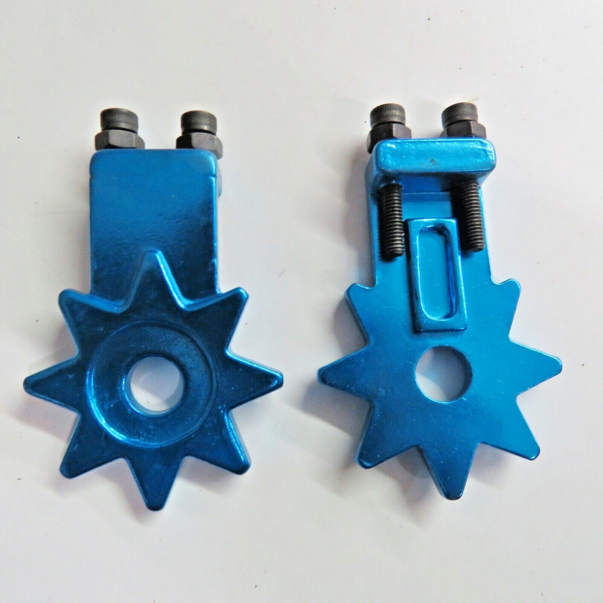 Pair BMX Bike Chain Tensioner Star Spur 3/8 Inch - Multiple Colors