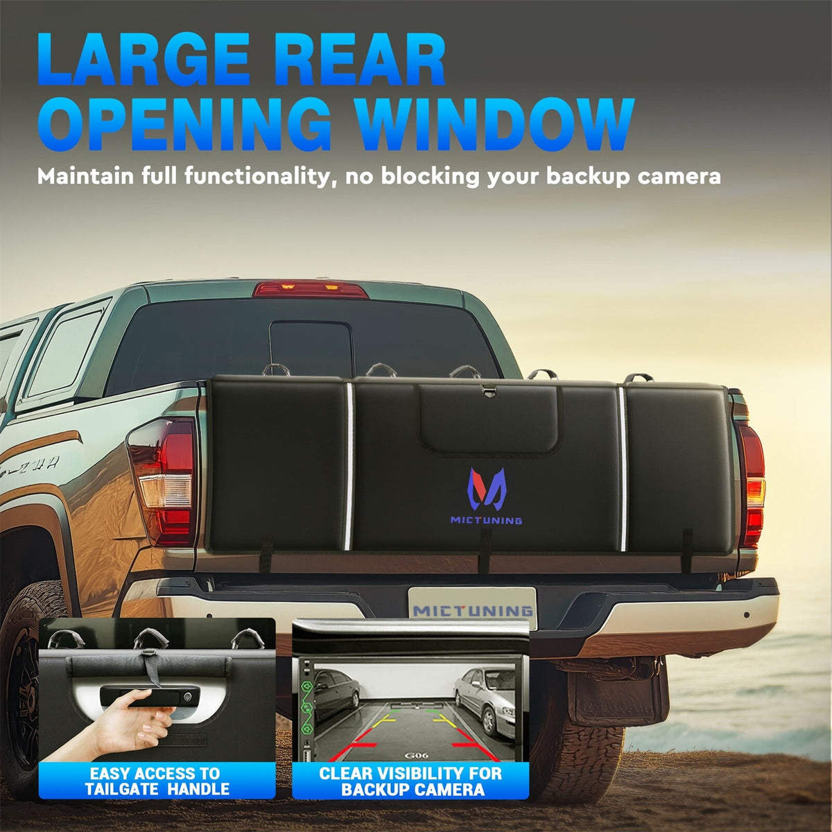 50-Inch Bicycle Tailgate Pad for Pickup Trucks - Fits 5 Bikes, Protective Cover with Tool Pocket
