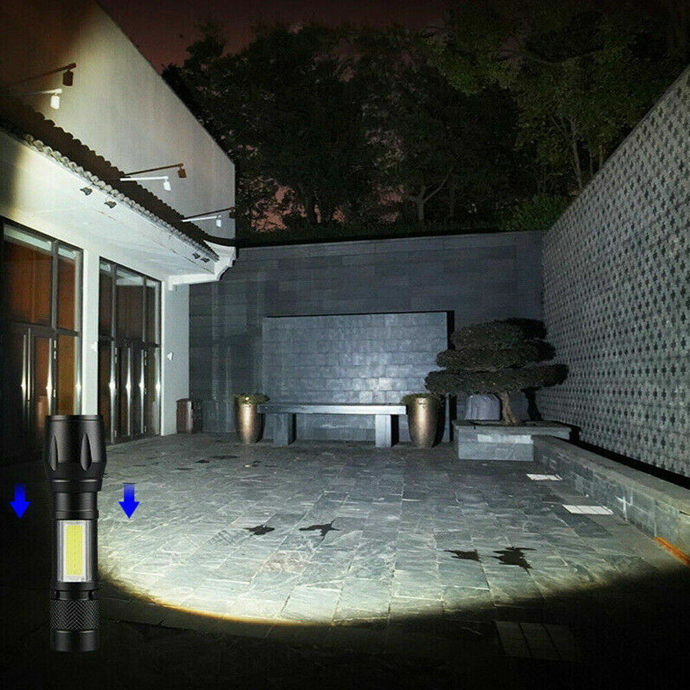 Rechargeable LED Tactical Flashlight with 3 Modes, Compact & Waterproof