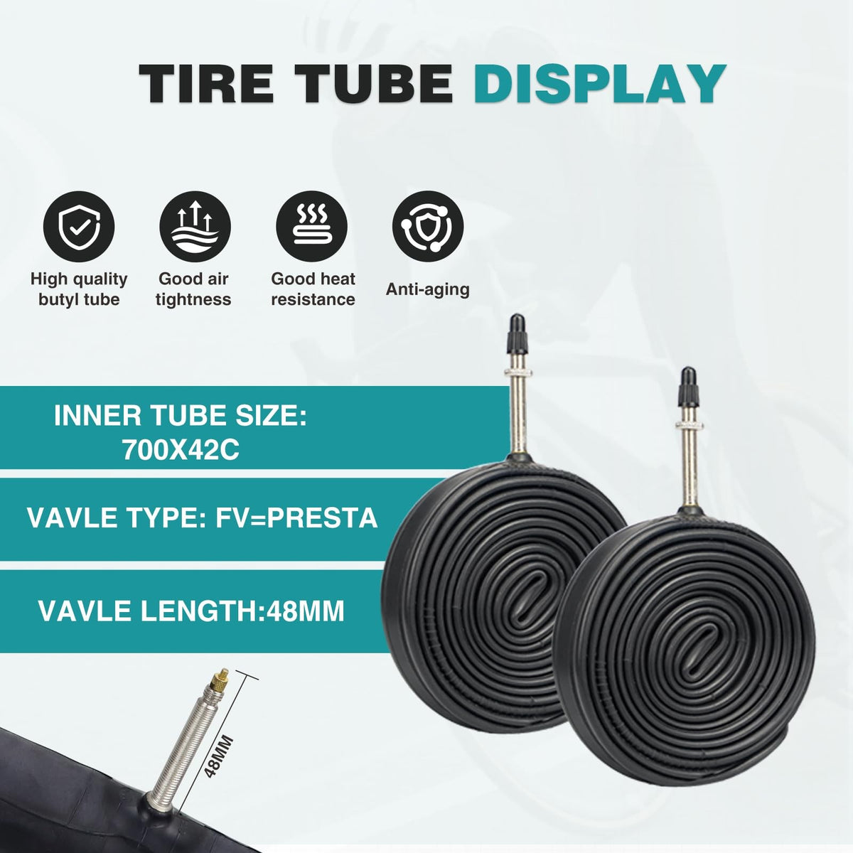 700x40/42C Gravel Bike Tires with Tubes - Foldable, Durable, for Off-Road & Road Cycling