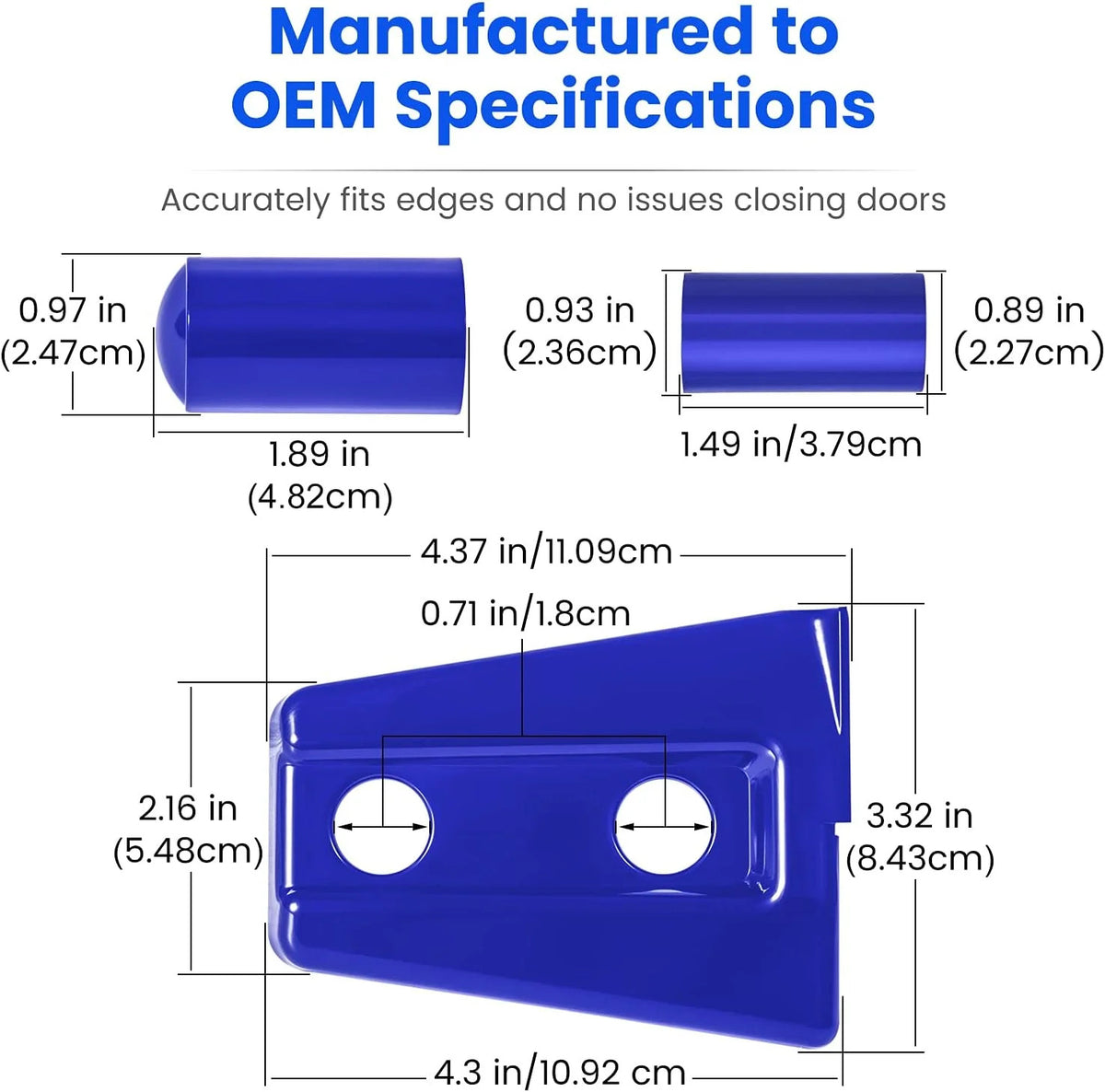 Exterior Door Hinge Cover Trim for Jeep Wrangler JK JKU Rubicon & Sahara