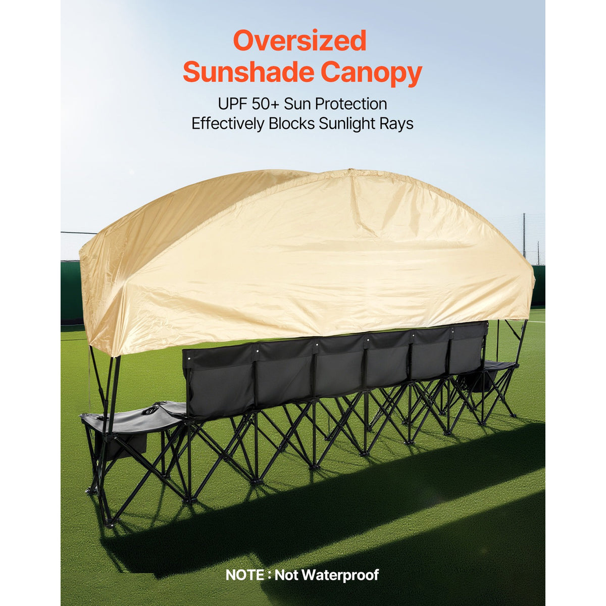 Portable Folding Chair with Sunshade and Storage Bag for Outdoor Use