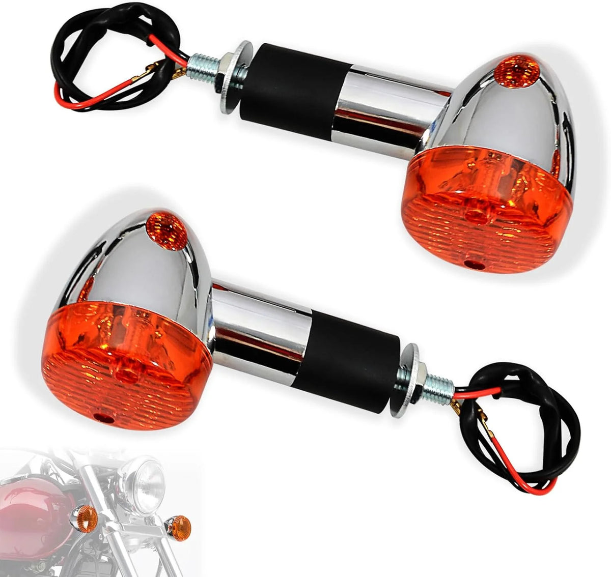 Motorcycle Turn Signal Lamp Set for Kawasaki Vulcan VN Front Rear Indicators