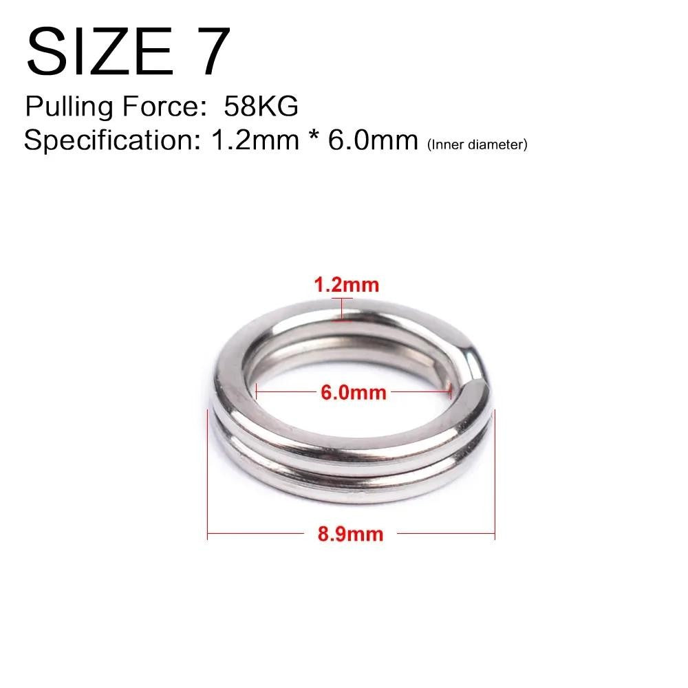 Heavy Duty Stainless Steel Fishing Split Rings 0#-12# for Crankbaits & Lures, 100Pcs