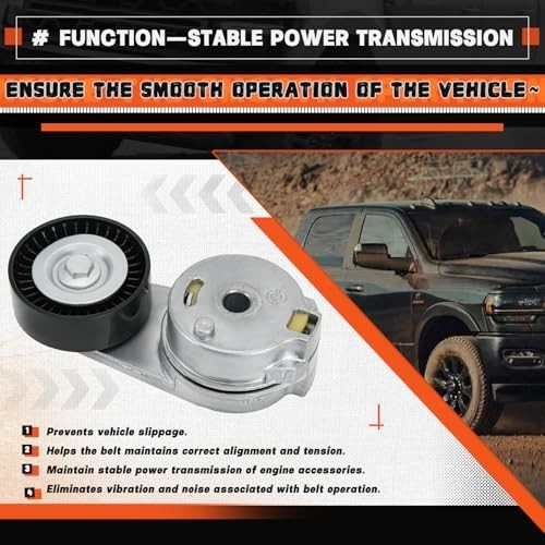 Serpentine Belt Drive Tensioner Idler Pulley Kit for Dodge Ram 1500 2500 3500 2009-2018