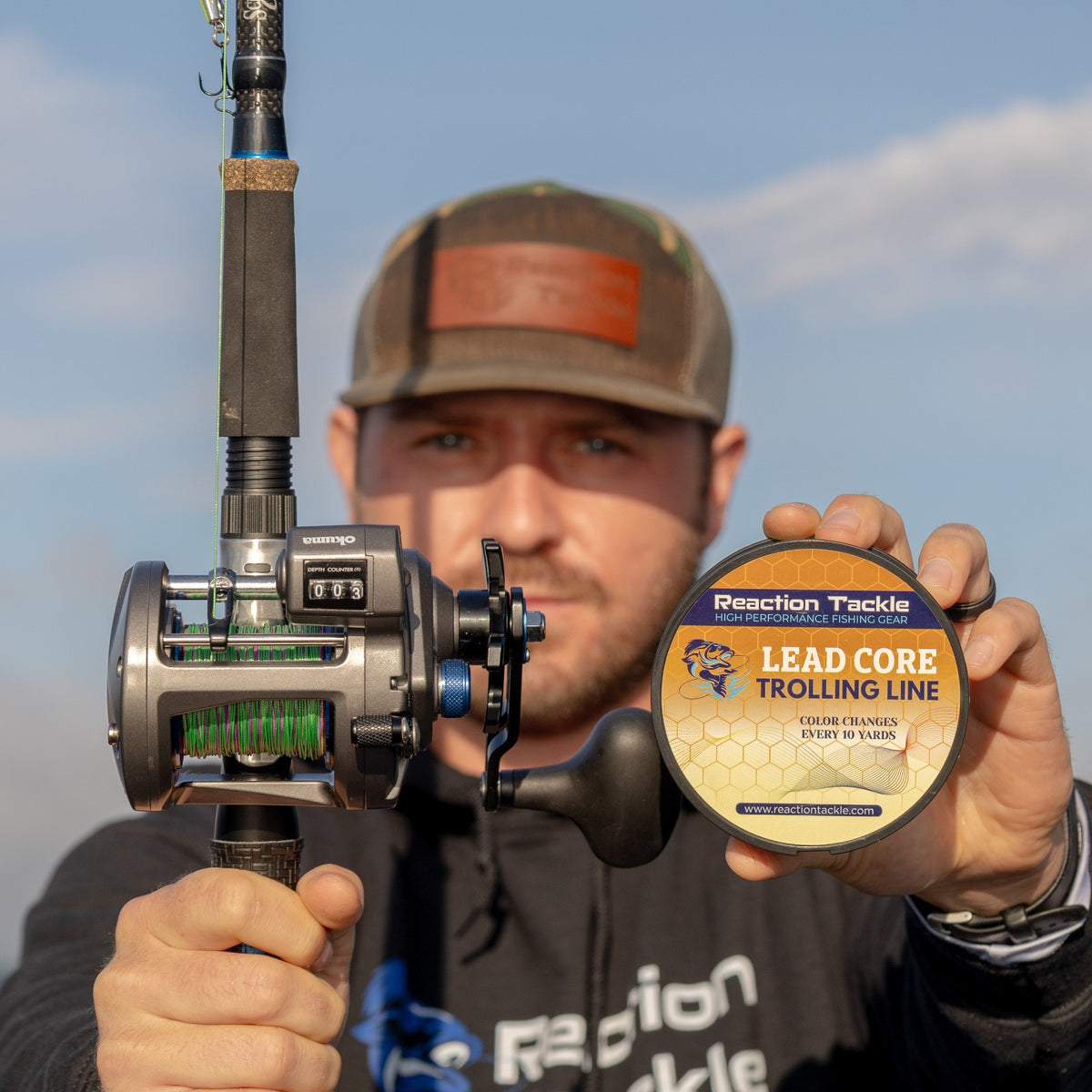 Reaction Tackle Lead Core Metered Trolling Line with Color Change Every 10 Yards