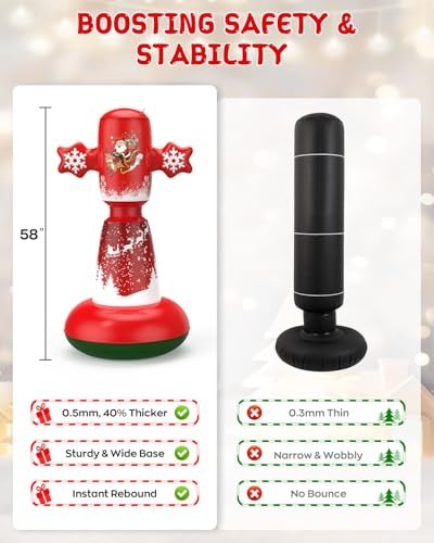 Kids Inflatable Punching Bag - 67 Inch Boxing Set for Karate & Taekwondo Training