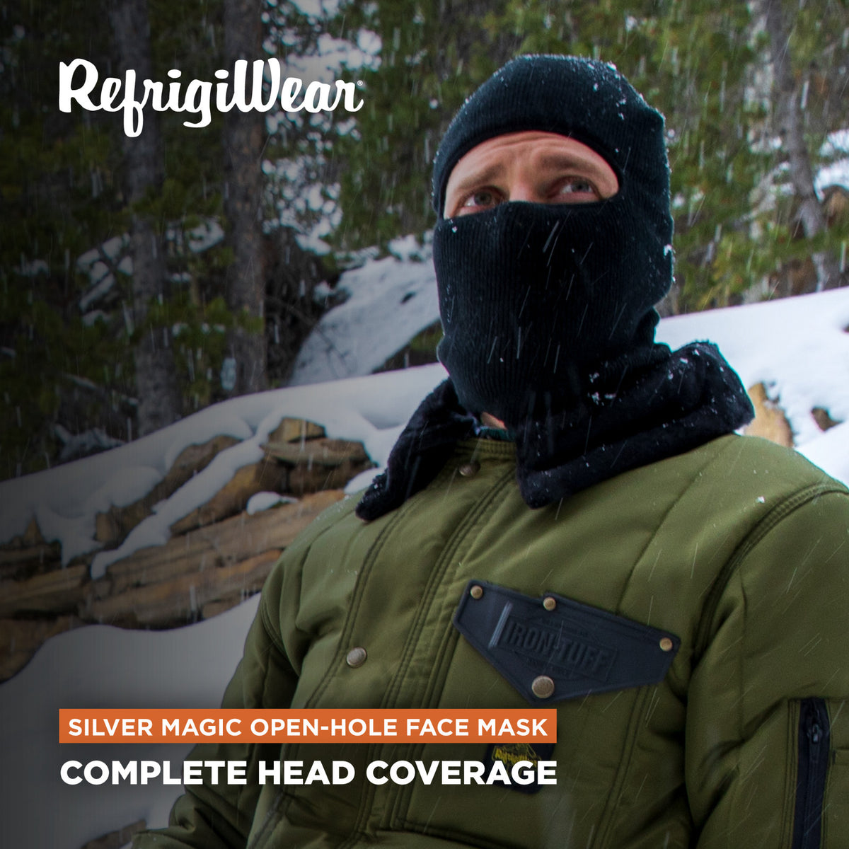 Open Hole Face Mask for Cold Weather Work - Silver Magic™ RefrigiWear
