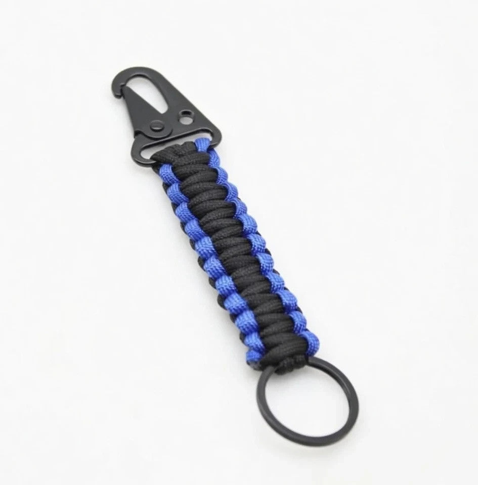 Tactical Paracord Keychain with HK Clip - Rugged EDC Key Fob and Lanyard