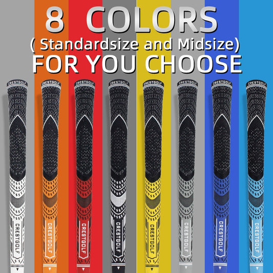 Golf Club Grips 13PCS Set Anti-Slip Carbon Yarn Rubber for Irons & Midsize