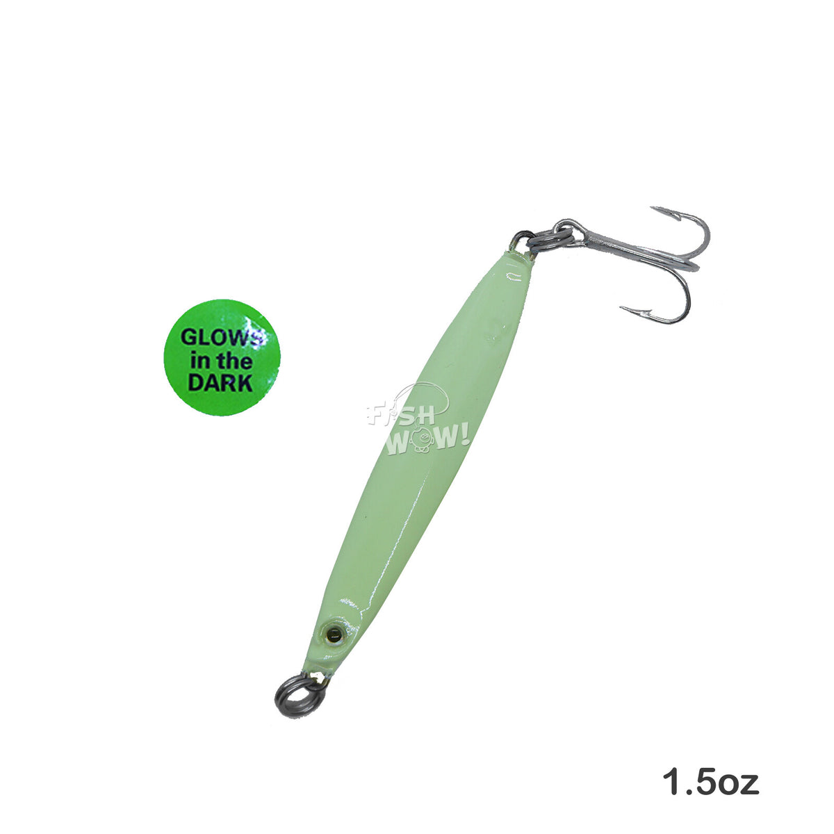 Glow in the Dark Fishing Jigs 5-Pack 42g Vertical Slow Fall Lures with Mustad Hooks