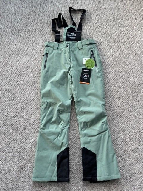 Women's Waterproof Ski Snow Pants with Detachable Straps Size 8