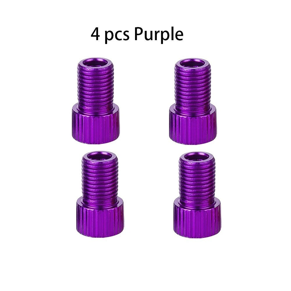 10 Color Presta to Schrader Valve Stem Adapter for Bicycle Tires