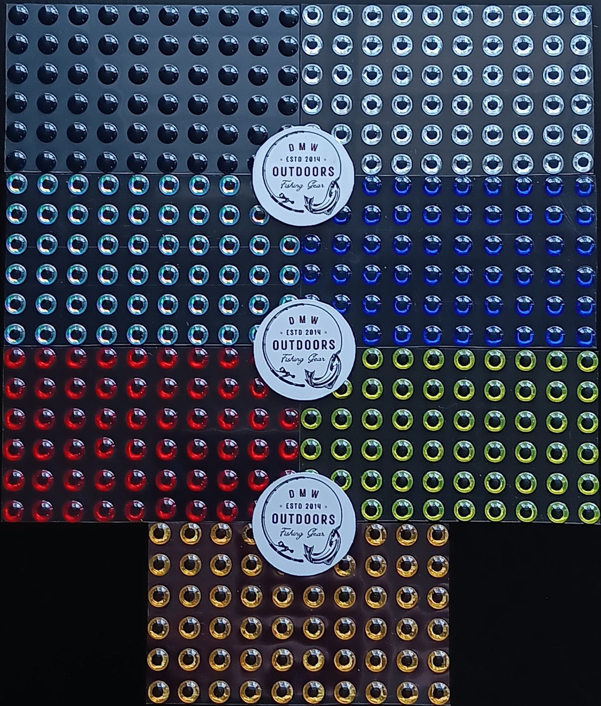 Holographic Silver Fish Eyes 3D Adhesive 5mm for Fly Tying & Lures