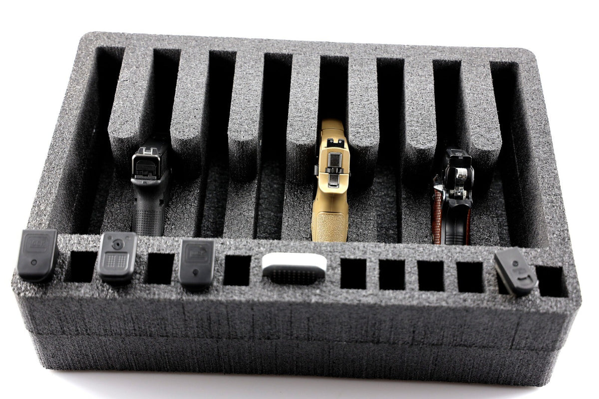 Precut Foam Insert Kit for 8 Pistols & 12 Magazines - Pelican 1520 Apache 4800 Case