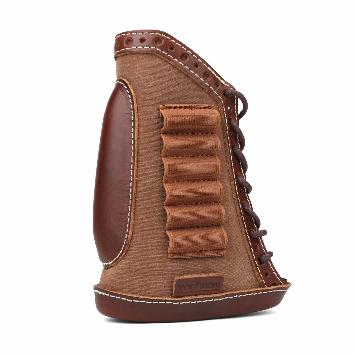 Canvas Leather Cheek Rest for Rifle Stocks with Slots and Recoil Pad