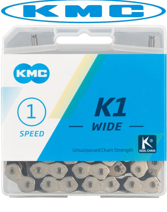 Wide Nickel Plated Single Speed Bike Chain - Durable BMX & City Cycling