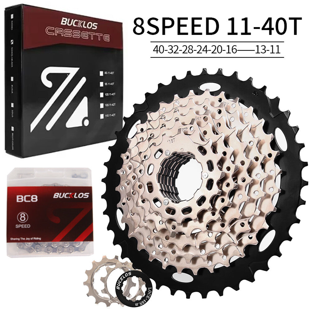 Bike Cassette and Chain Set for Shimano SRAM 8-12 Speed, 11-52T