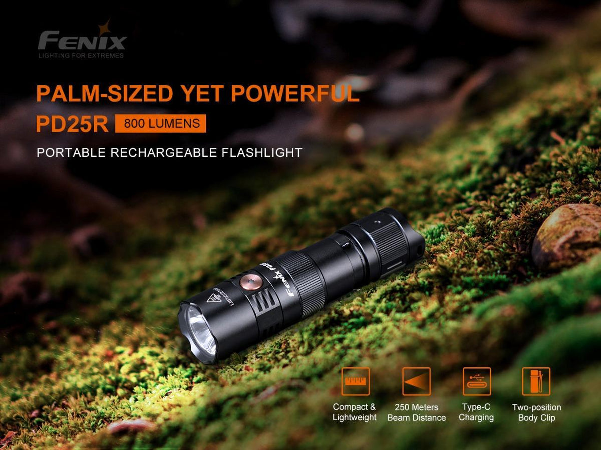 LED EDC Flashlight with Battery & Carrying Case - Compact, Waterproof, 800 Lumens