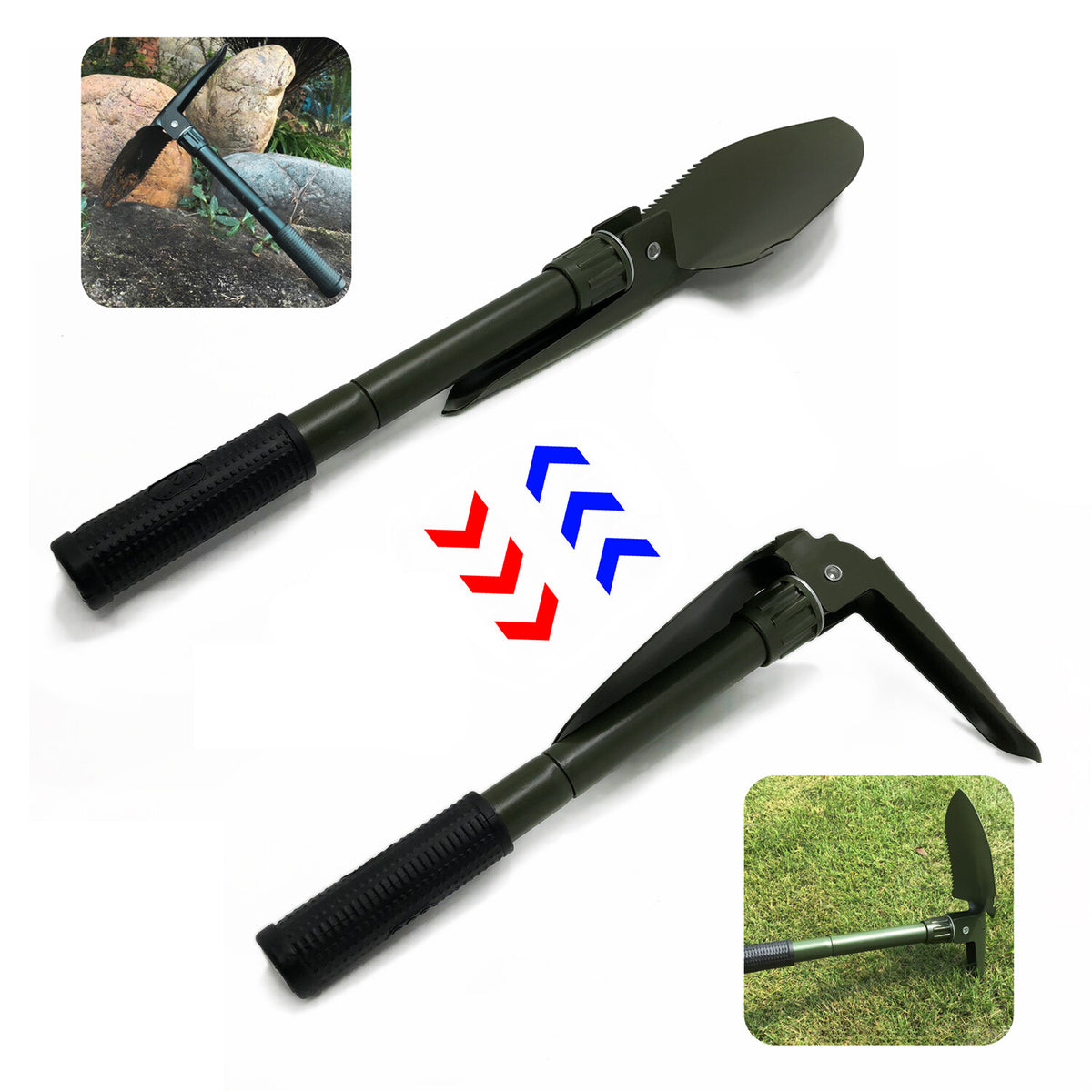 Multi-Function Military Folding Shovel - Survival, Camping & Garden Tool