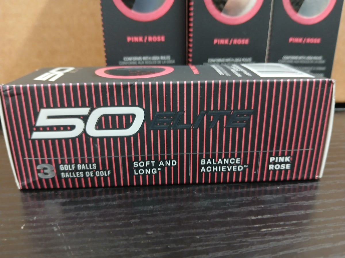 Wilson 50 Elite Golf Balls 12 Pack Pink Rose - High-Performance Golf Balls