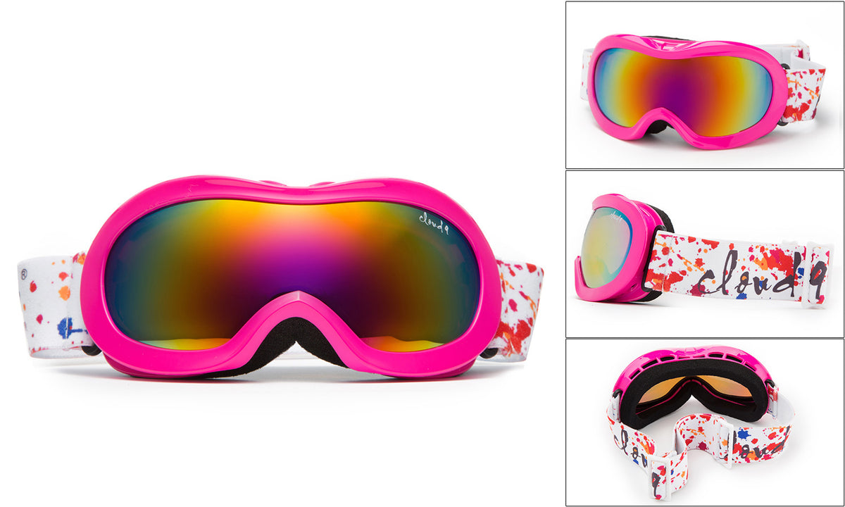 Kids Snow Ski Goggles Dual Lens Youth Ski Goggle with Pouch - Multiple Colors