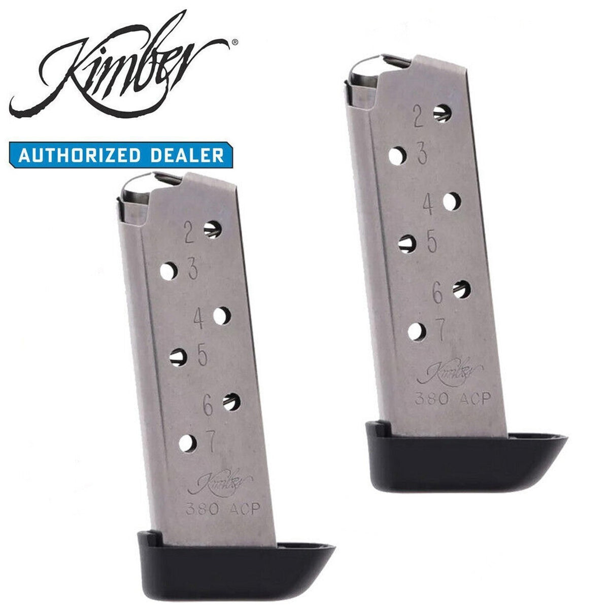 Kimber Micro .380 ACP OEM Stainless Steel 7-Round Magazine Set - Fits Kimber Micro Pistols