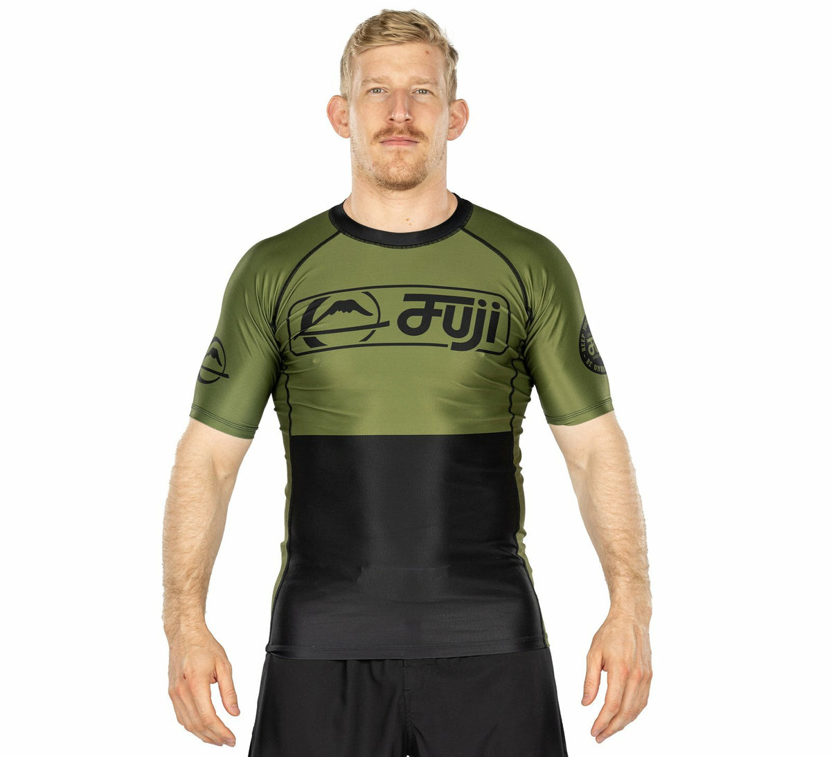MMA Rashguard Short Sleeve Compression Top for BJJ & Training - Green