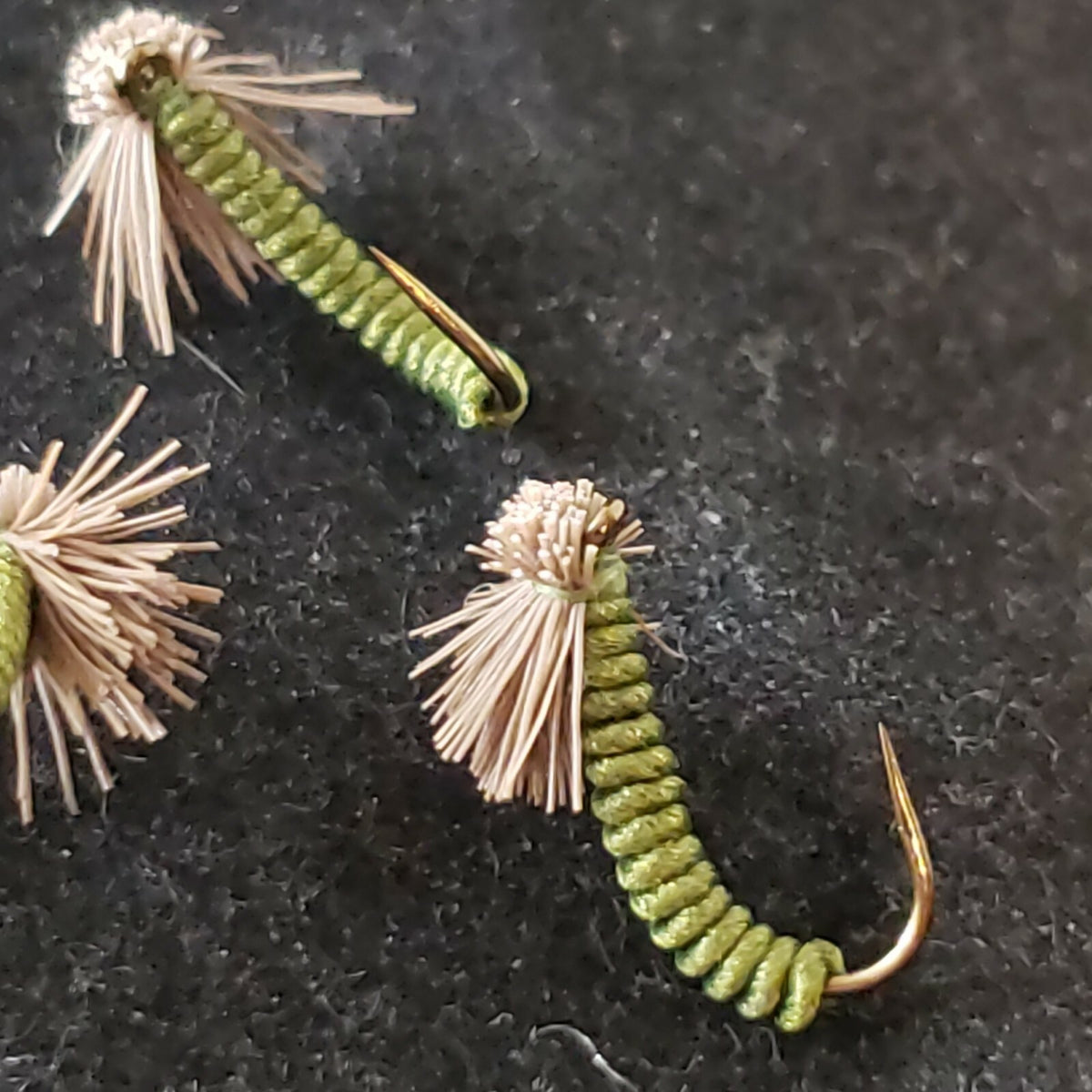 Fly Fishing Flies - Olive Nymph Serendipity Size 18 - Frontier Fly Company