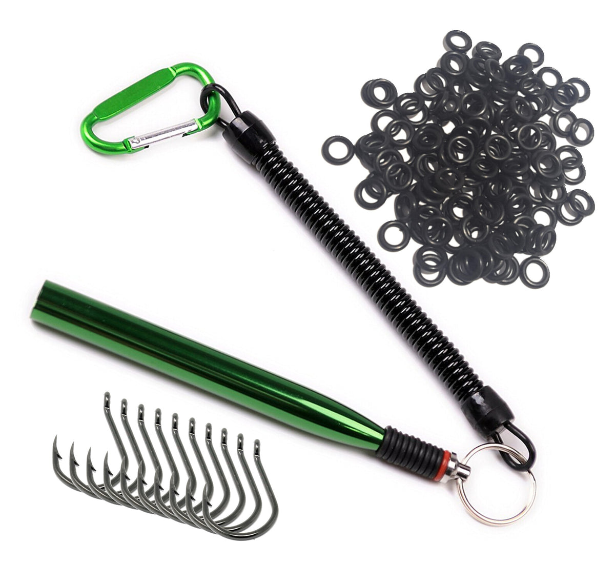 Wacky Worm Tool and O-Ring Kit for Bass Fishing - Senko Style Worms
