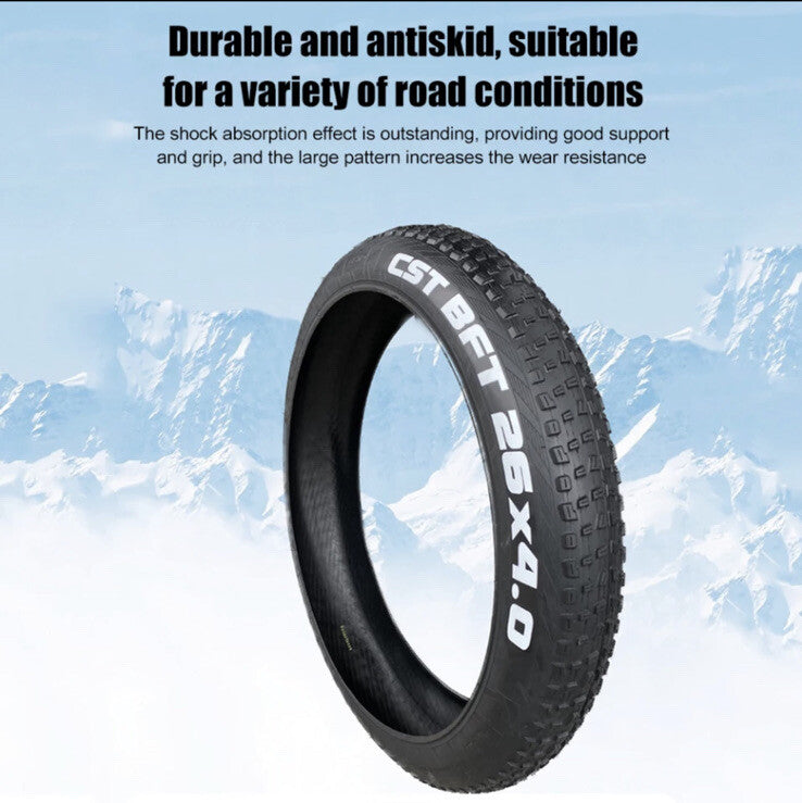 26x4 Inch Bicycle Fat Tire for Electric Bikes - CST BFT Snow Beach Tire